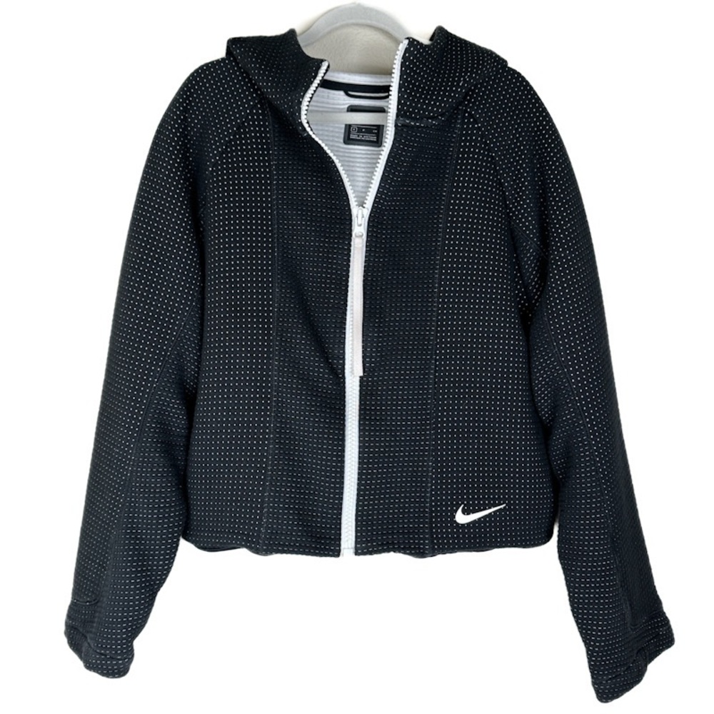 Nike Sportswear Tech Fleece Cropped Women's Full Zip Hoodie, Black Sz Small